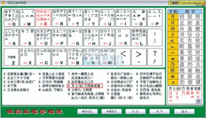 最新五笔字型字根表